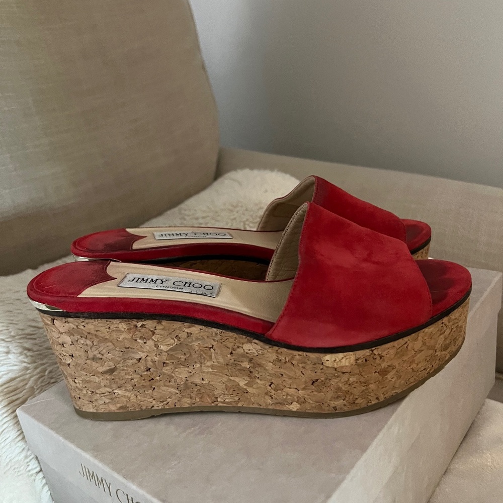 Jimmy Choo used platforms authentic with original box and dust bag ❤️ size 38